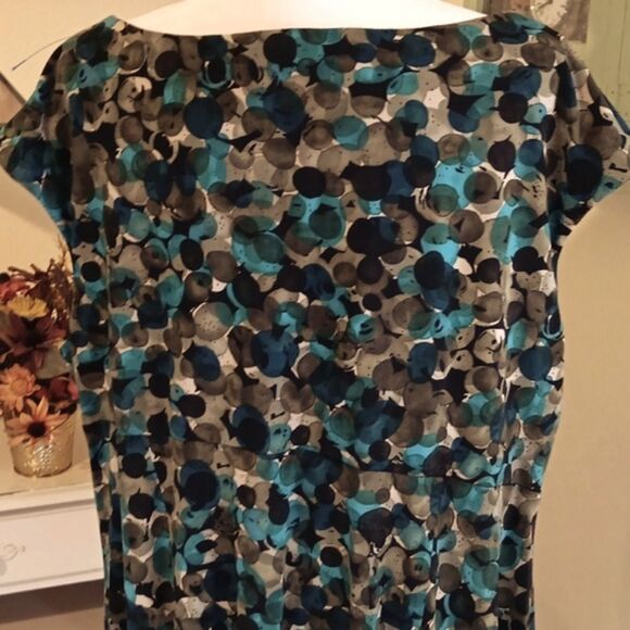 Connected Apparel Woman Soft Knit Dress.Bubbles. Draped Front. - Picture 6 of 11